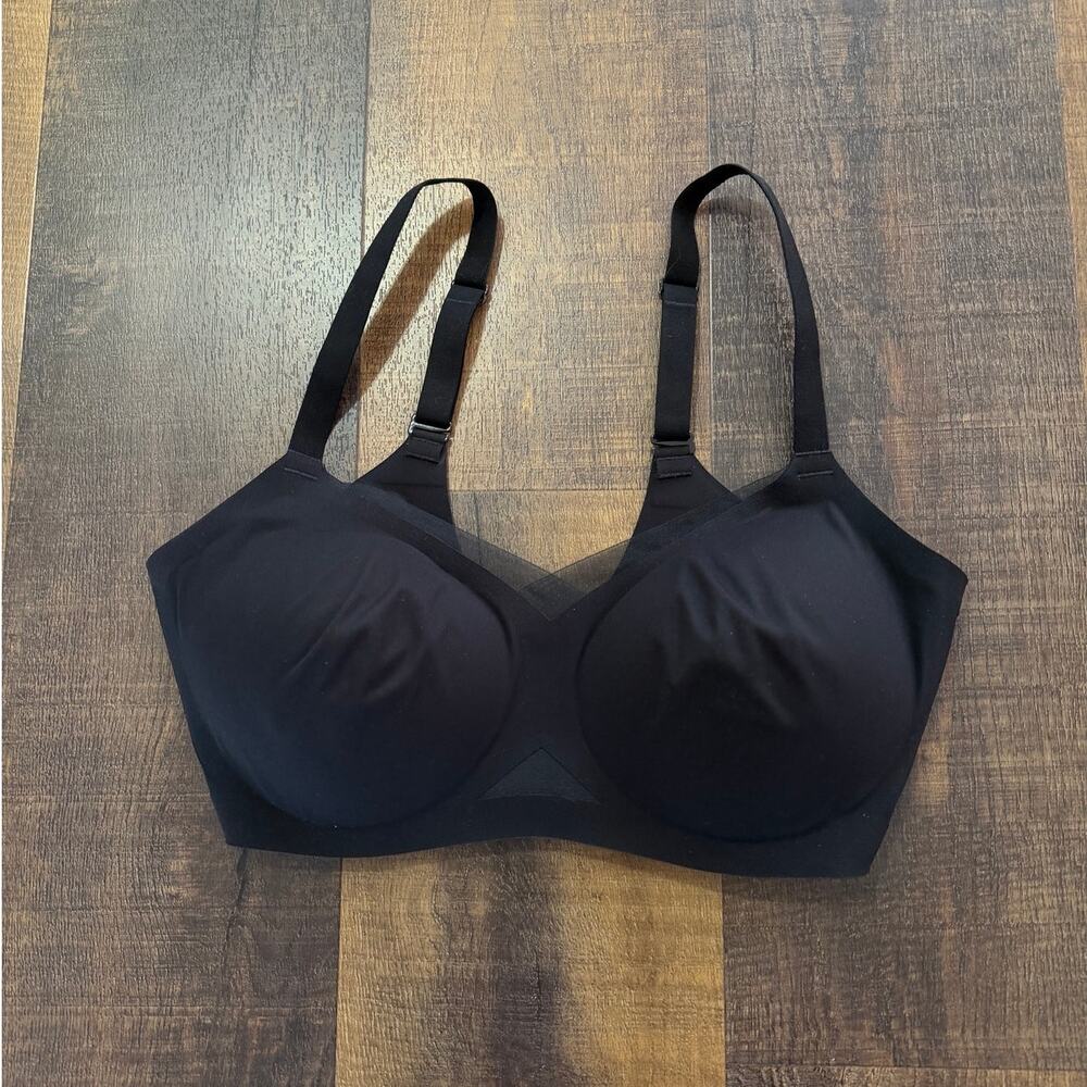 Honeylove Supportive Wireless Bra Crossover Bra Black Beige Size Medium+